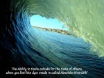 The Ability to Smile outside for the Sake of others