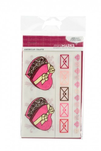 Mini Marks Love Story Accents Rub-on Transfers Booklet & Tool from American Crafts