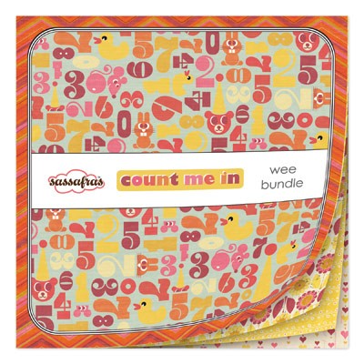 Scrapbook Paper Count Me In Wee Bundle 6x6 paper pad by Sassafras Lass