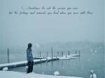 Sometimes, it’s not the person you miss
