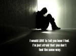 I would LOVE to tell you how I feel.