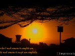 You don’t need someone to complete you..