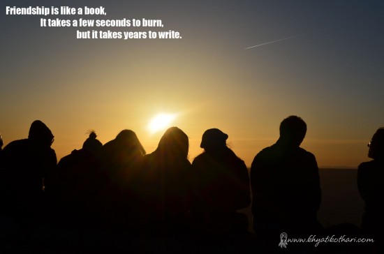 Friendship is like a book